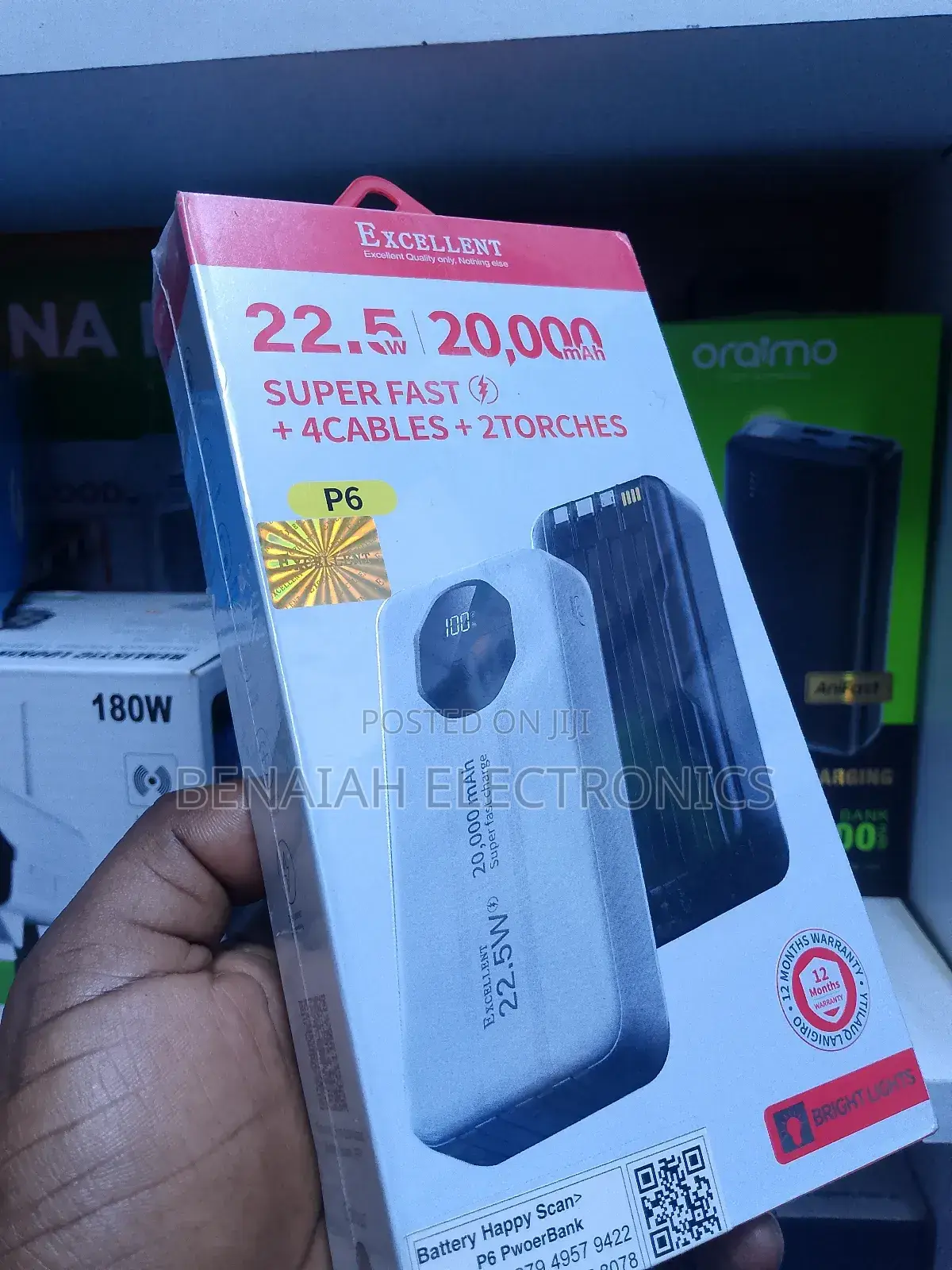 Excellent Powerbank 20000 Mah ,22.5 Watts, Quick Charge Powerbank