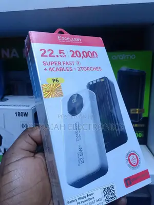 Excellent Powerbank 20000 Mah ,22.5 Watts, Quick Charge Powerbank