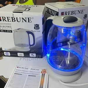 *Rebune 1.7ltrs Glass Kettle 