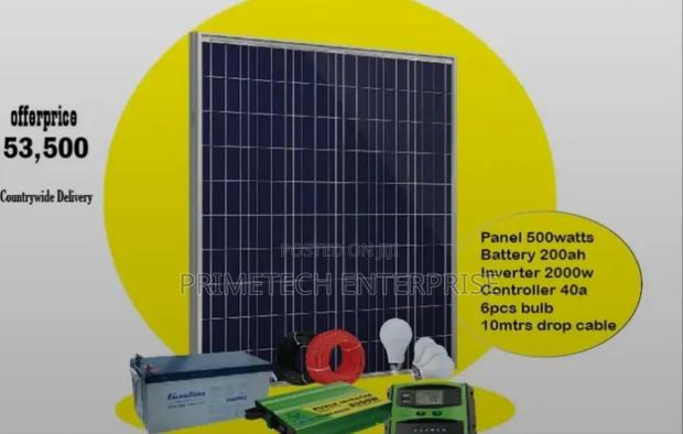 500watts Full Solar Kit With Gaston Battery - main view