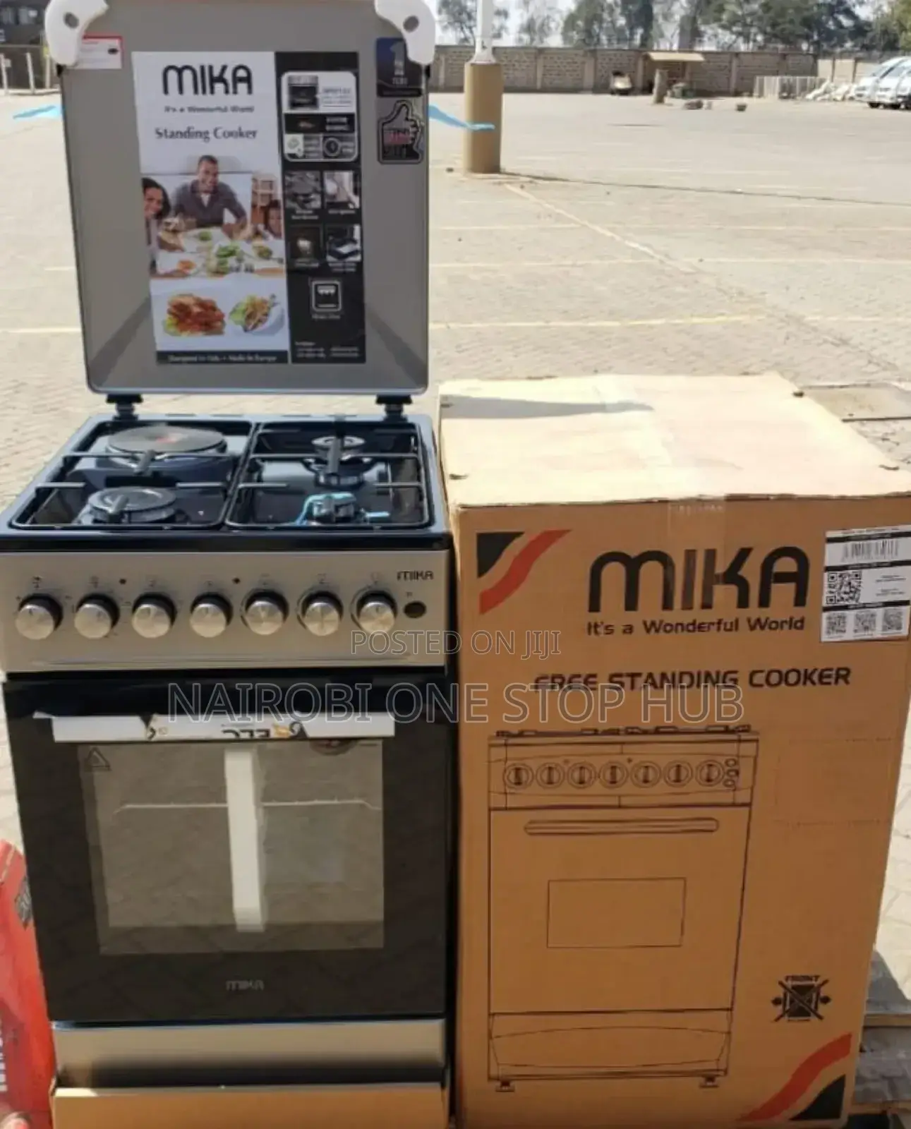 Mika Standing Cooker, 50cm X 60cm, 3 Gas Pool Jet Burners