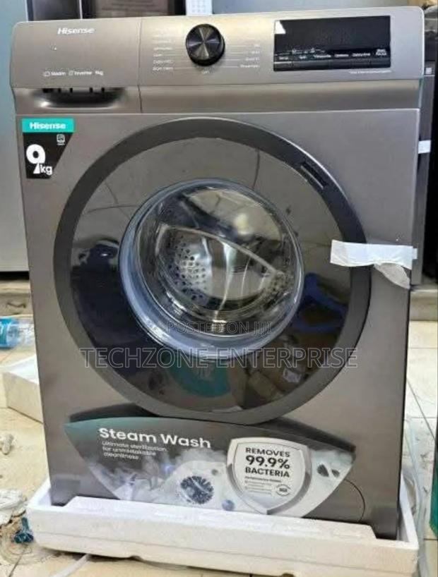 Hisense Wfqp9014evmt Front Load Washing Machine, 9kg - Wash Spin