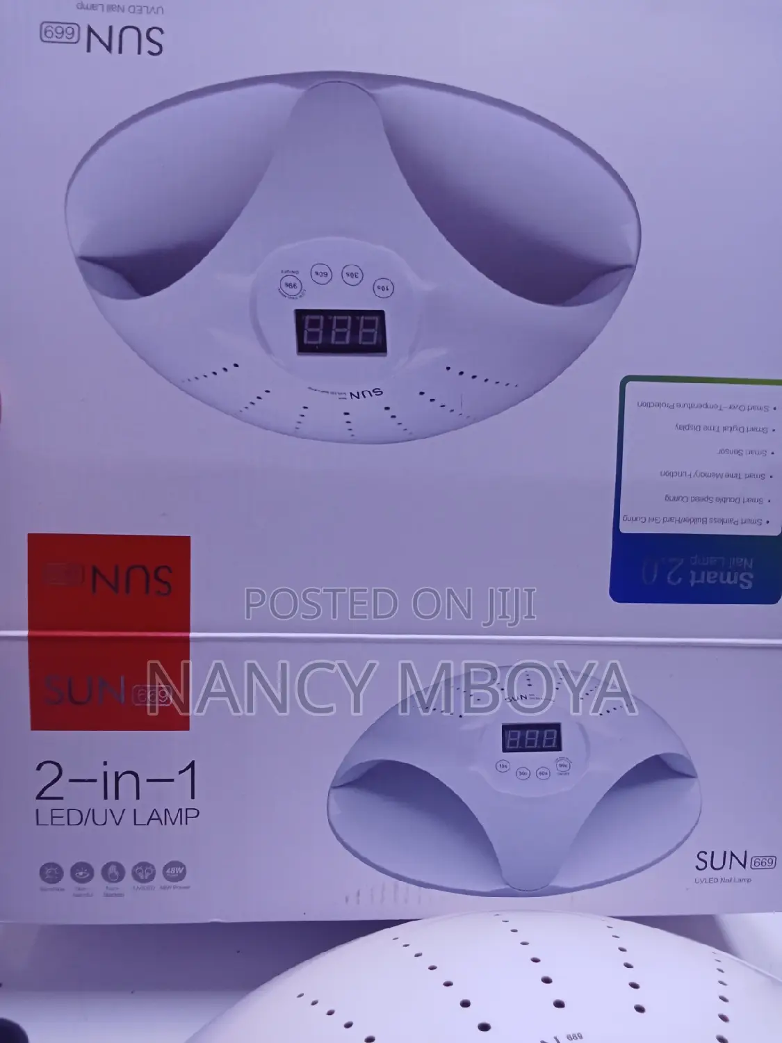 2 in 1 48w Smart Nail Lamp Two Hand Dryer for Gel and Polish