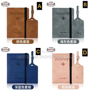 Passport Holder, Passport Cover With Rfid Blocker Plus Suitcase Tag
