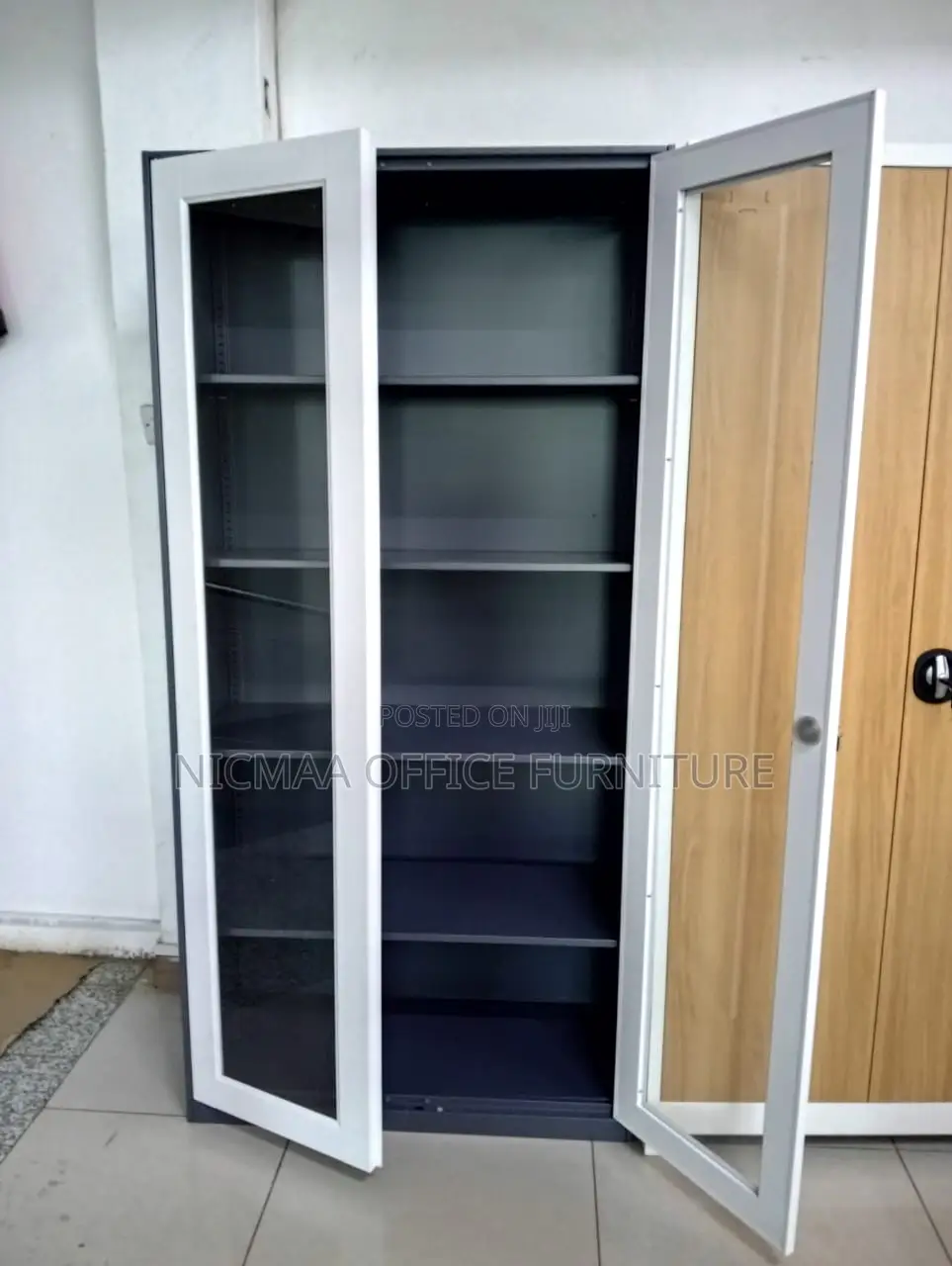 Tall Metal Storage Cabinet Spacious Office-Ready