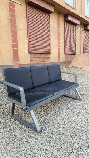 3-Seater Metal Frame Reception Bench