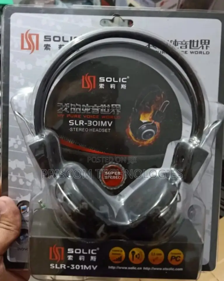 Solic SLR-811 Headphones With Mic Microphone for Office and Home Use
