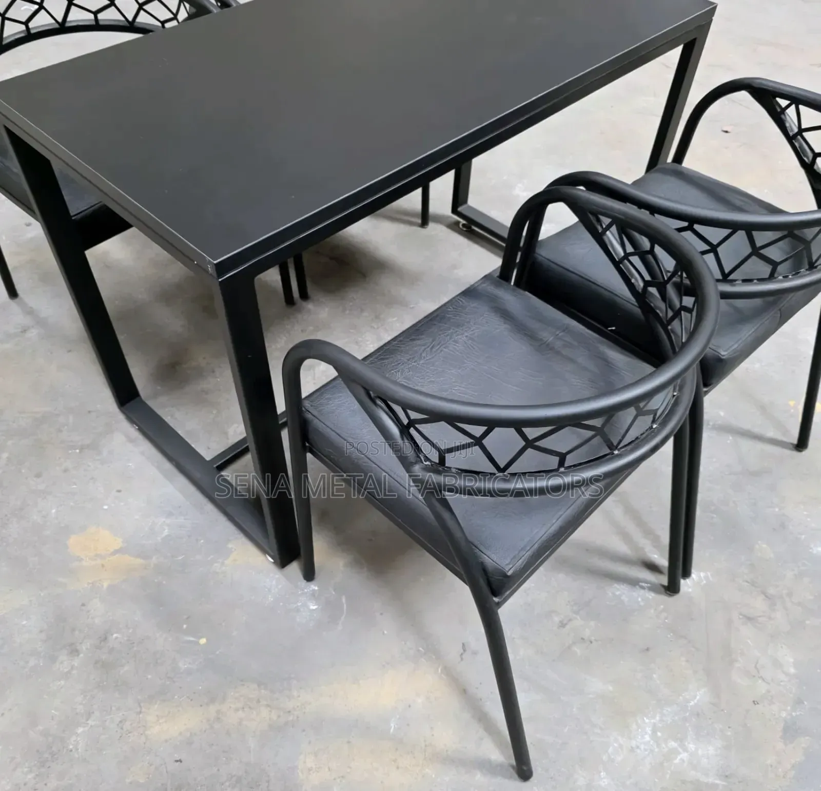 120mmx60mm Restaurant Dining Set Table and 4 Chairs.
