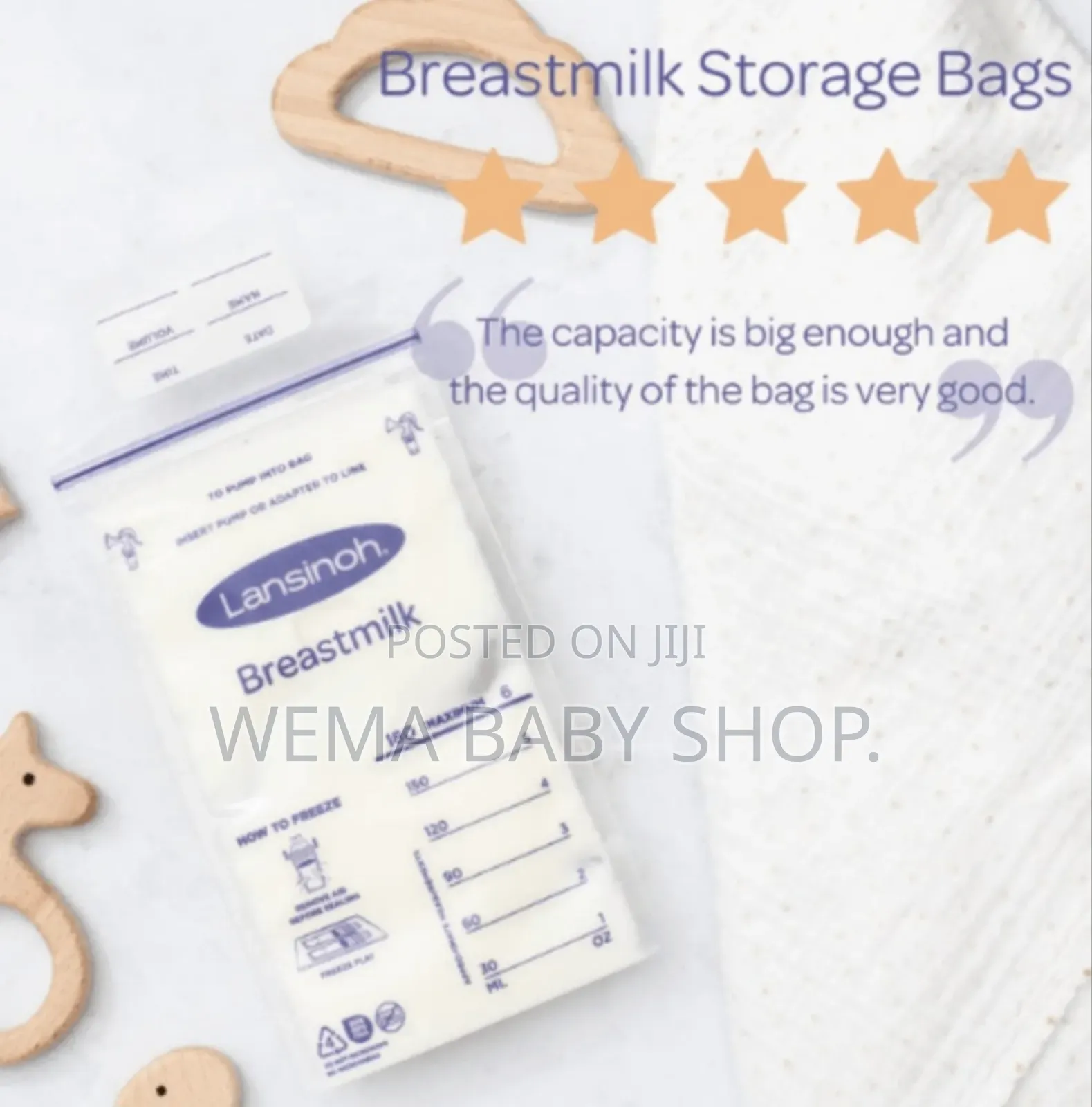 25pcs Lansinoh Breastmilk Storage Bags