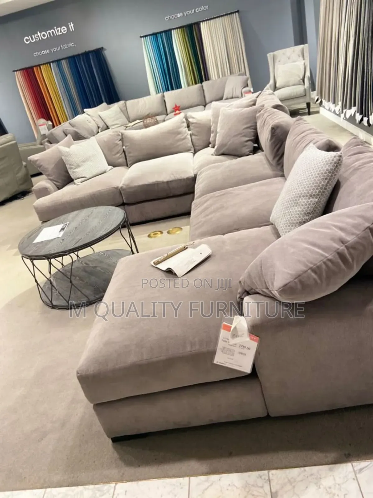 New U Shape Classic Wooden Frame Sofas
