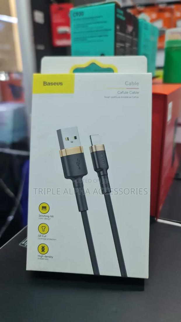 Baseus Usb-a to Lightning, 2 Metre Braided Cable for iPhone - thumbnail 2