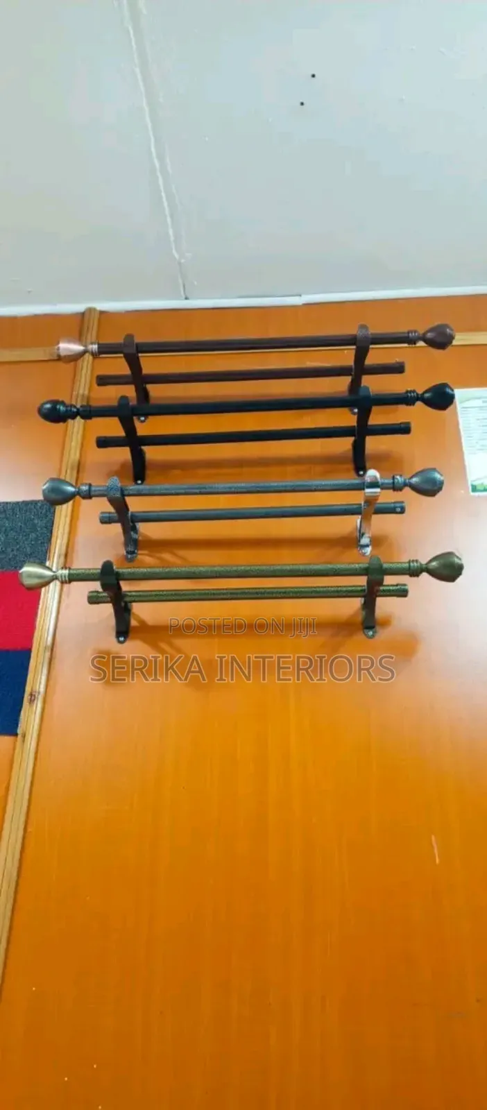 Display Jua Kali Curtain Rods Curtain Rods Environmental Friendly