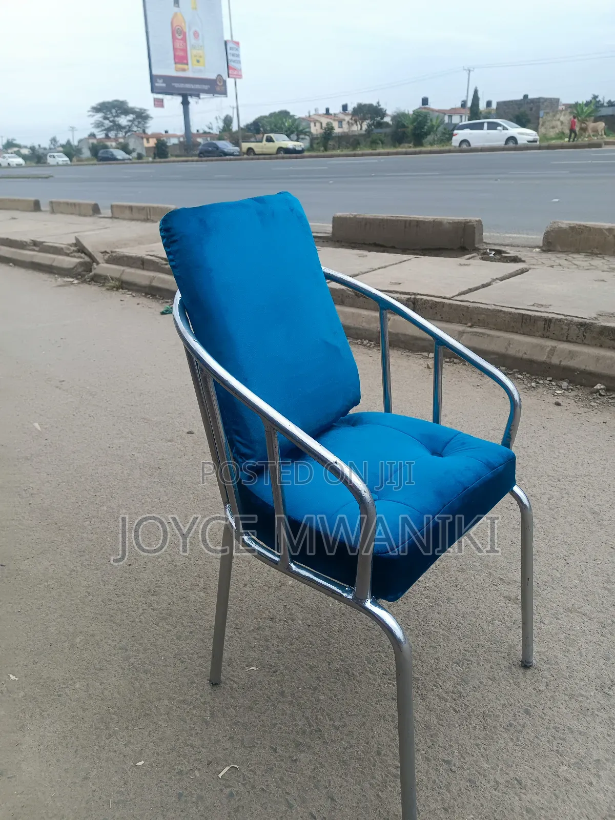 Restaurant Chair, Balcony or Outdoor Chair, Blue 