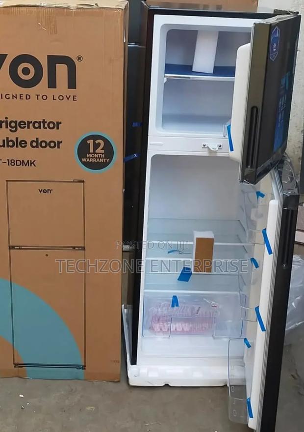 Von VRT-138drhx Double Door Fridge, Top Freezer- 138l