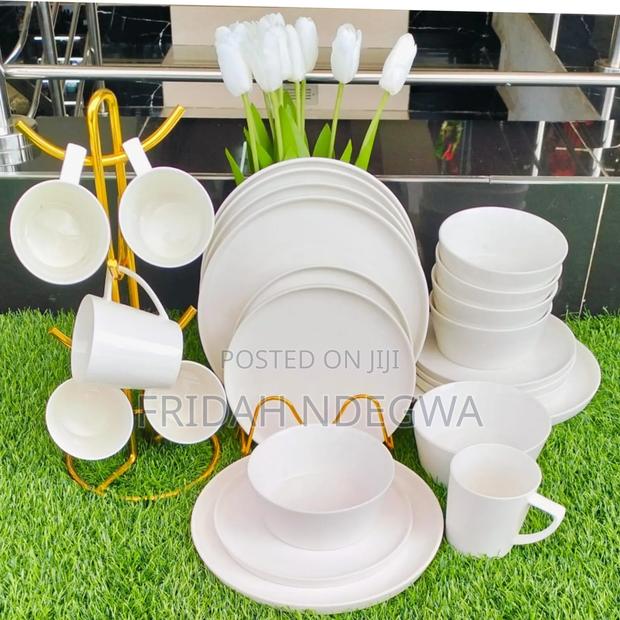 24 PCS All White Dinnerset
