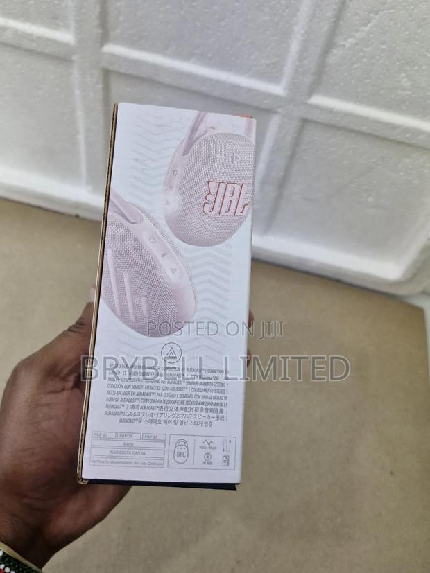 Brand New JBL Clip 5 Original Bluetooth Speaker, White - thumbnail 3