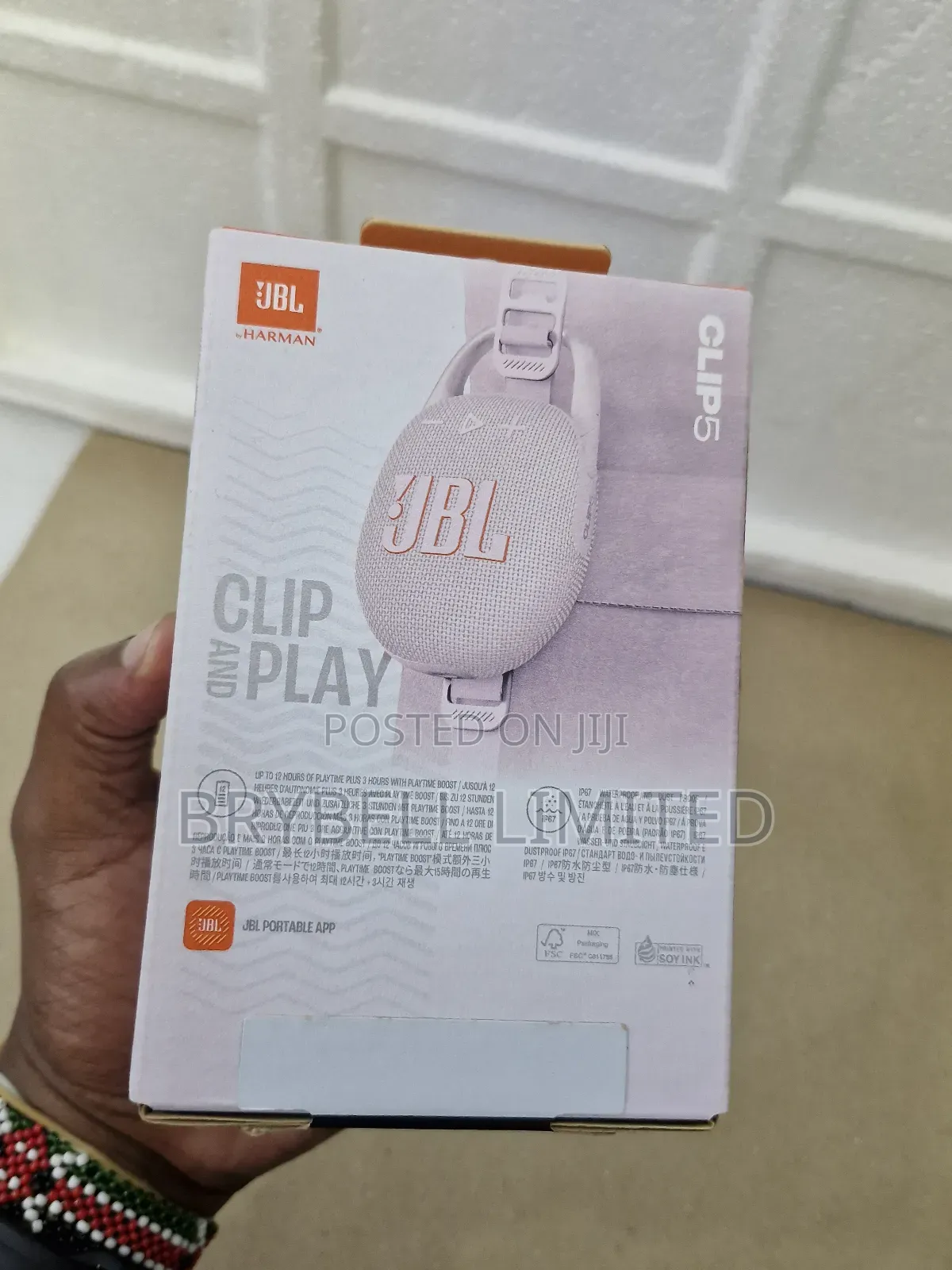 Brand New JBL Clip 5 Original Bluetooth Speaker, White