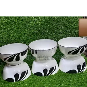 6pcs White Black Bowls