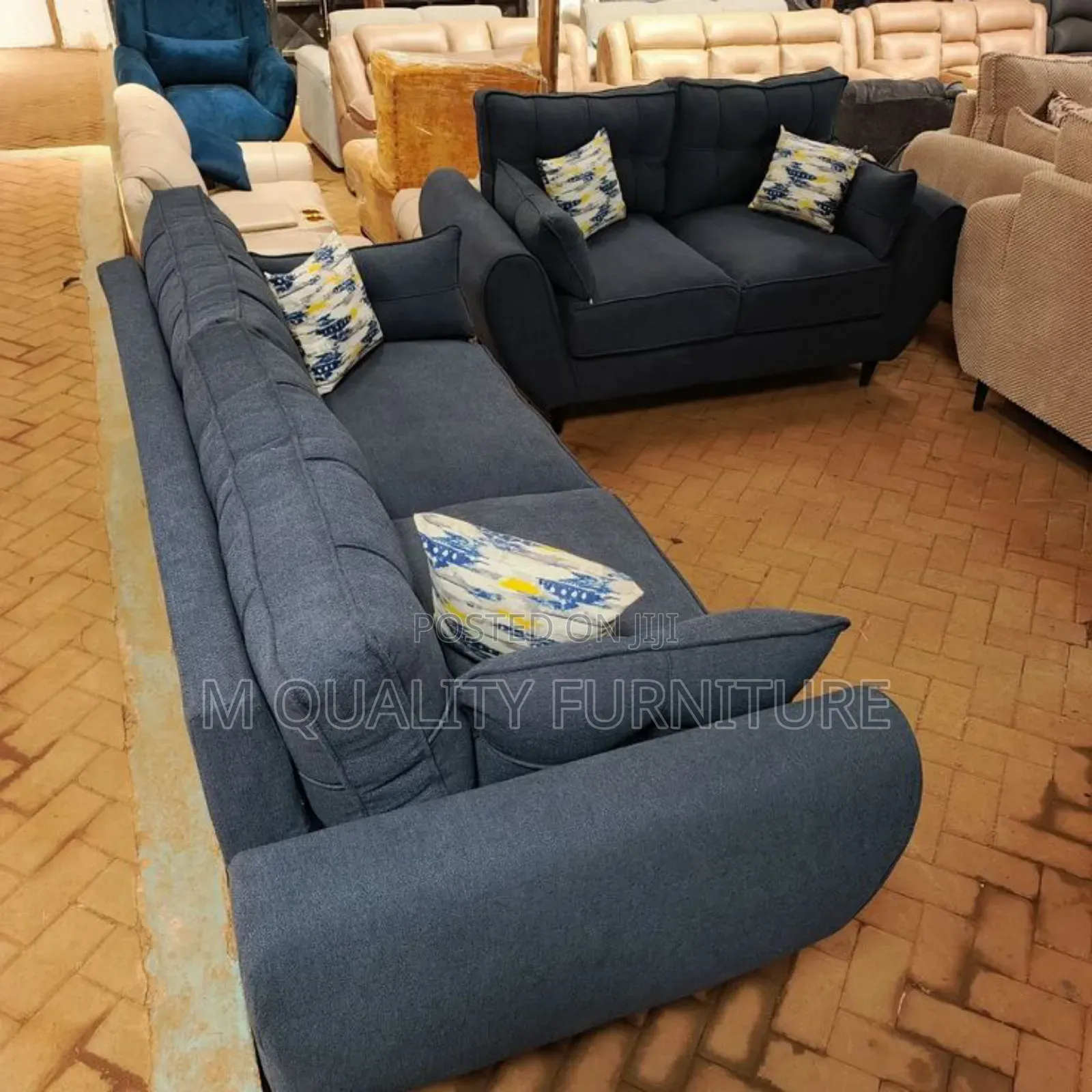 Blue Butterfly Design Sofas