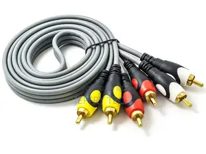 Generic Cable 3rca to 3rca 10m Gold