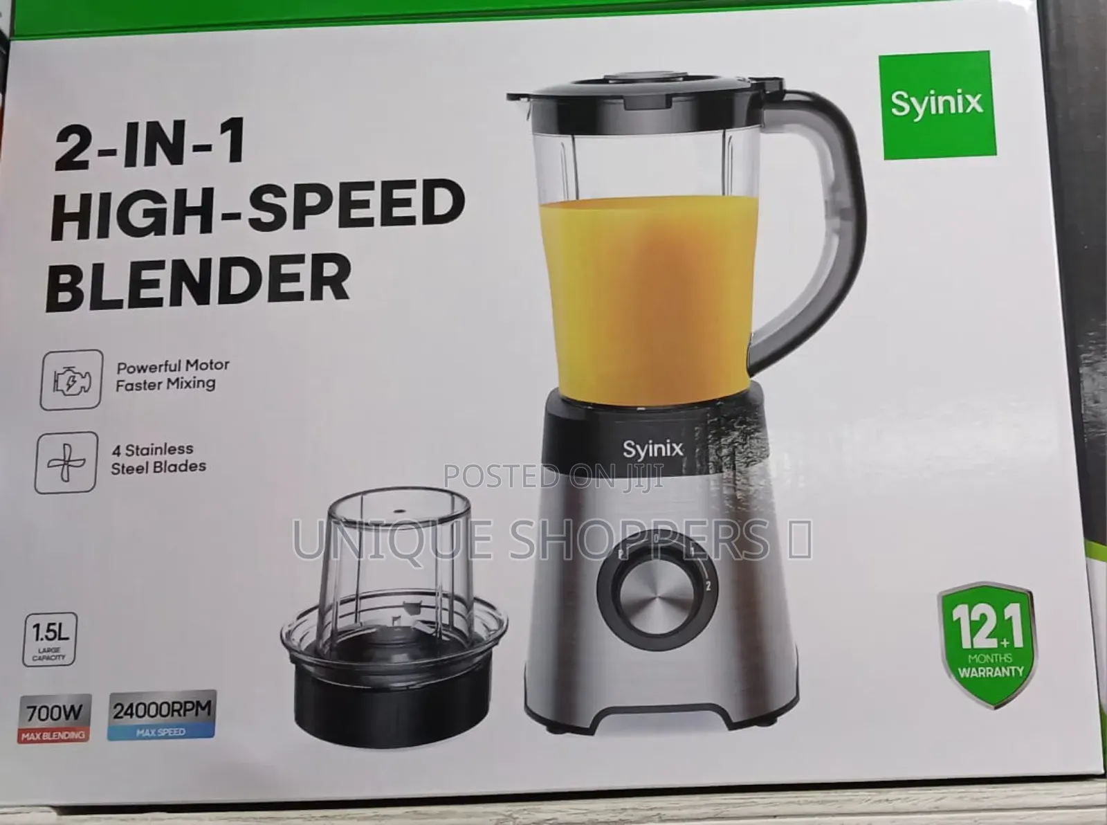 2 in 1 Syinix High Speed Blender