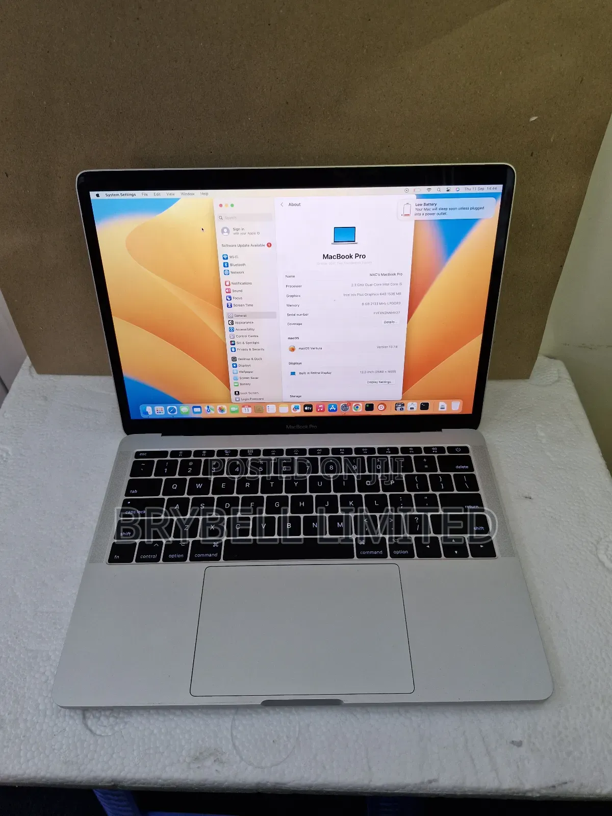 Laptop Apple MacBook Pro 2017 8GB Intel Core I5 SSD 128GB