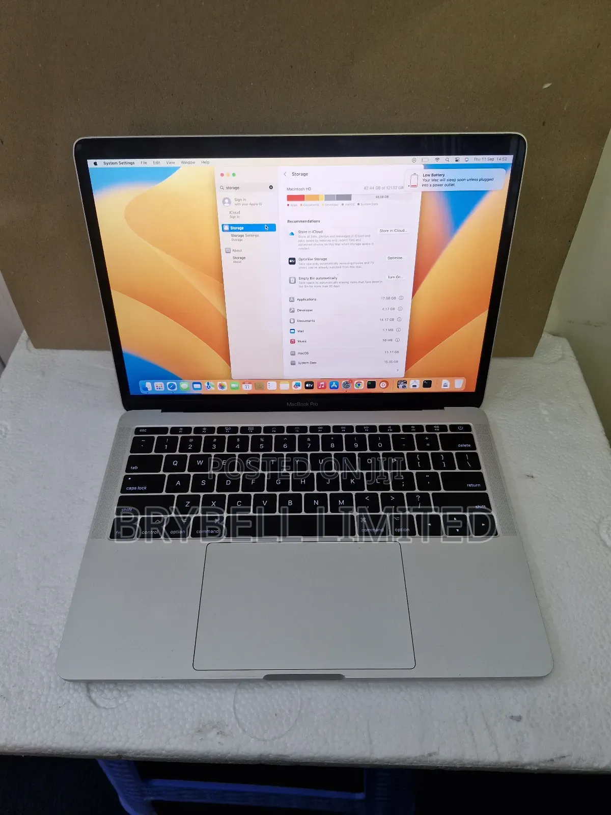 Laptop Apple MacBook Pro 2017 8GB Intel Core I5 SSD 128GB