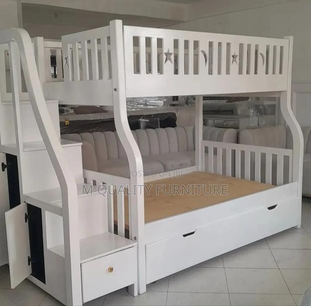 White Double Decker Modern Beds