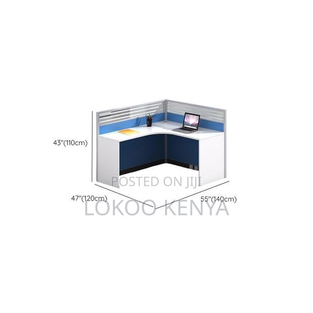 Office Workstation : Modern 4-Way Curved Workstation - thumbnail 3