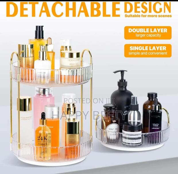 2-Tier 360 Rotating Makeup Organizer. - thumbnail 2