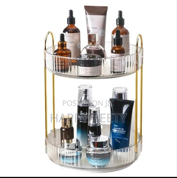 2-Tier 360 Rotating Makeup Organizer. - thumbnail 3