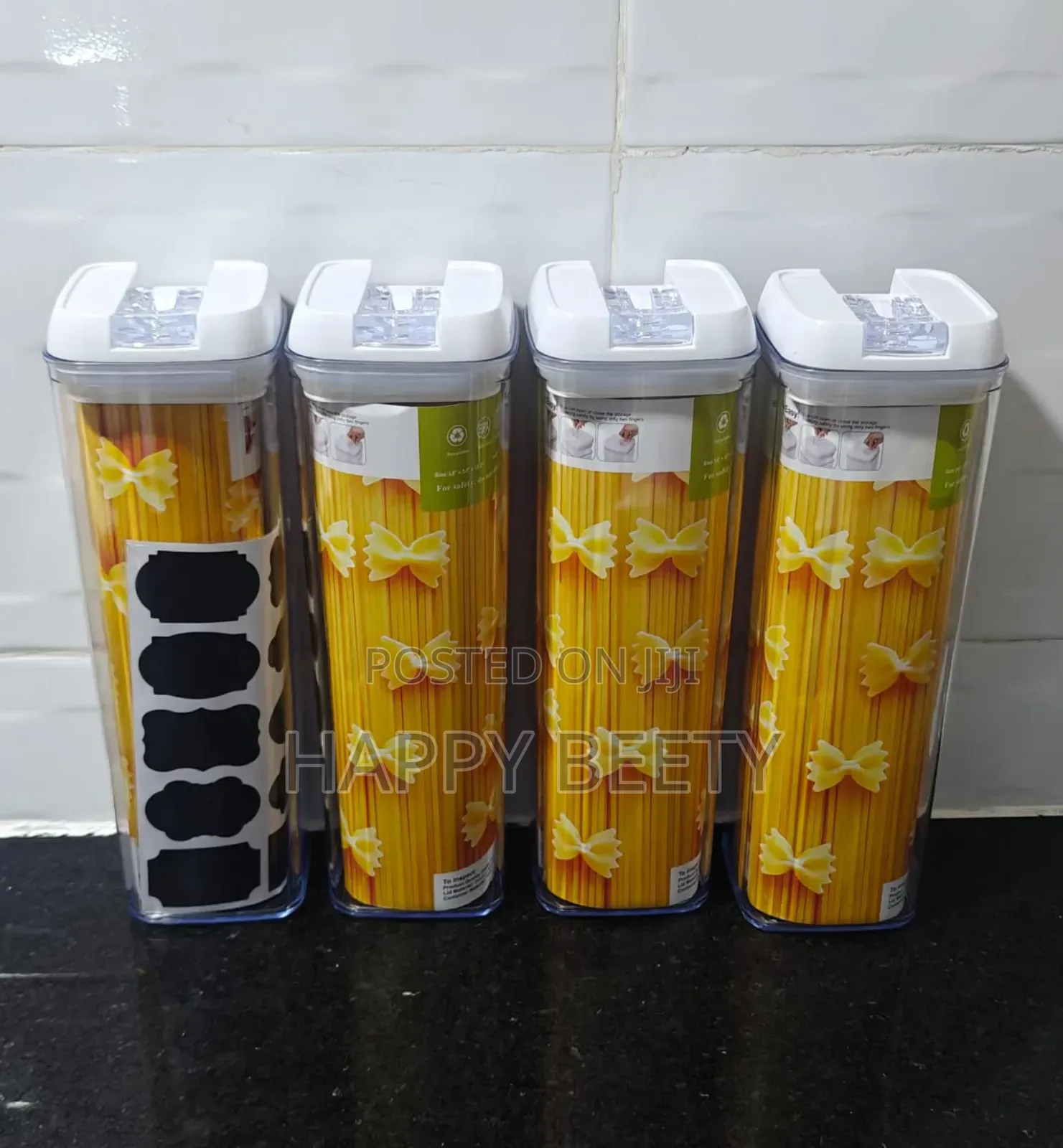 Acrylic Food Containers 
1.9ltr Each
Comes With Labels+A Pen