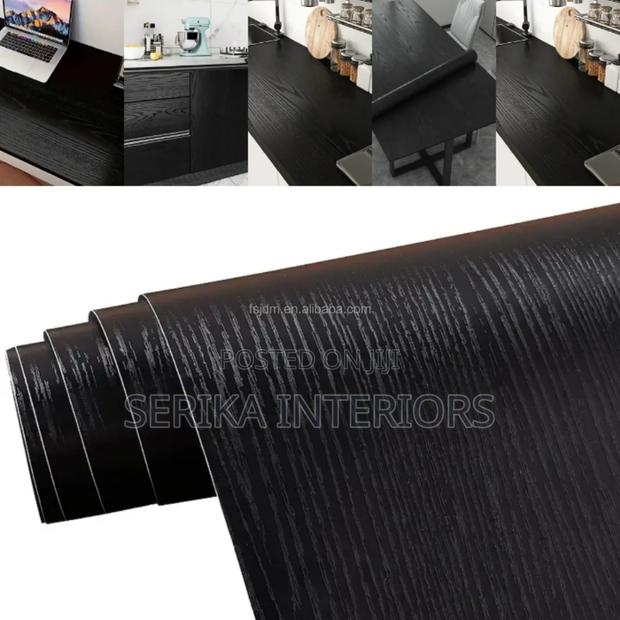 Black Wood Effect Contact Paper Contact Paper Approved Heat Resistant