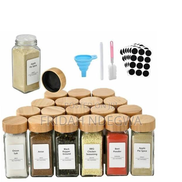 29 PCS Set Glass Storage Jars With Bamboo Lid - main view