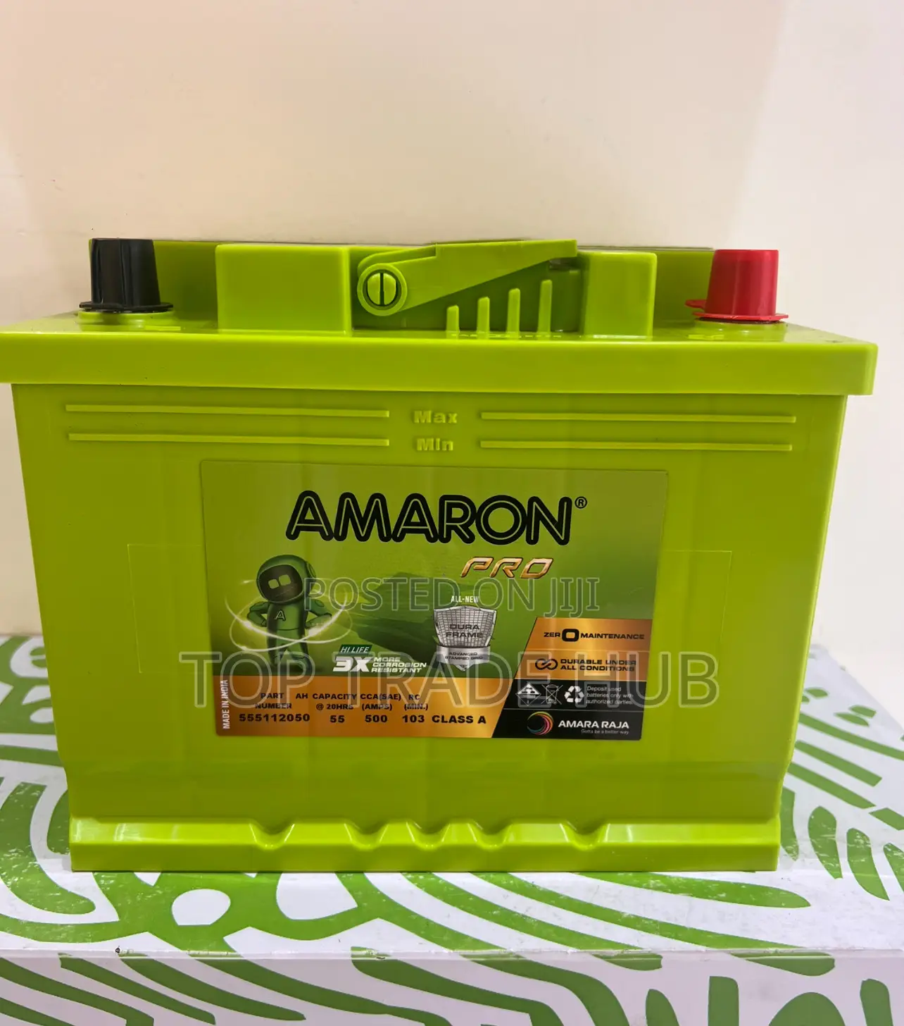 Amaron Pro Din55 Car Battery 55ah/500cca
