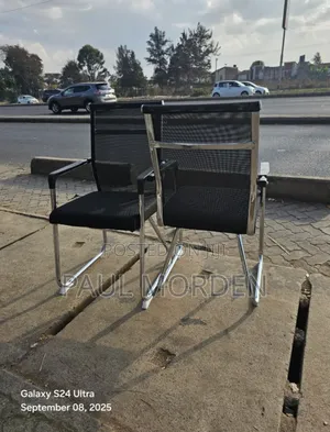 Reception Office Chair With Chrome Frame