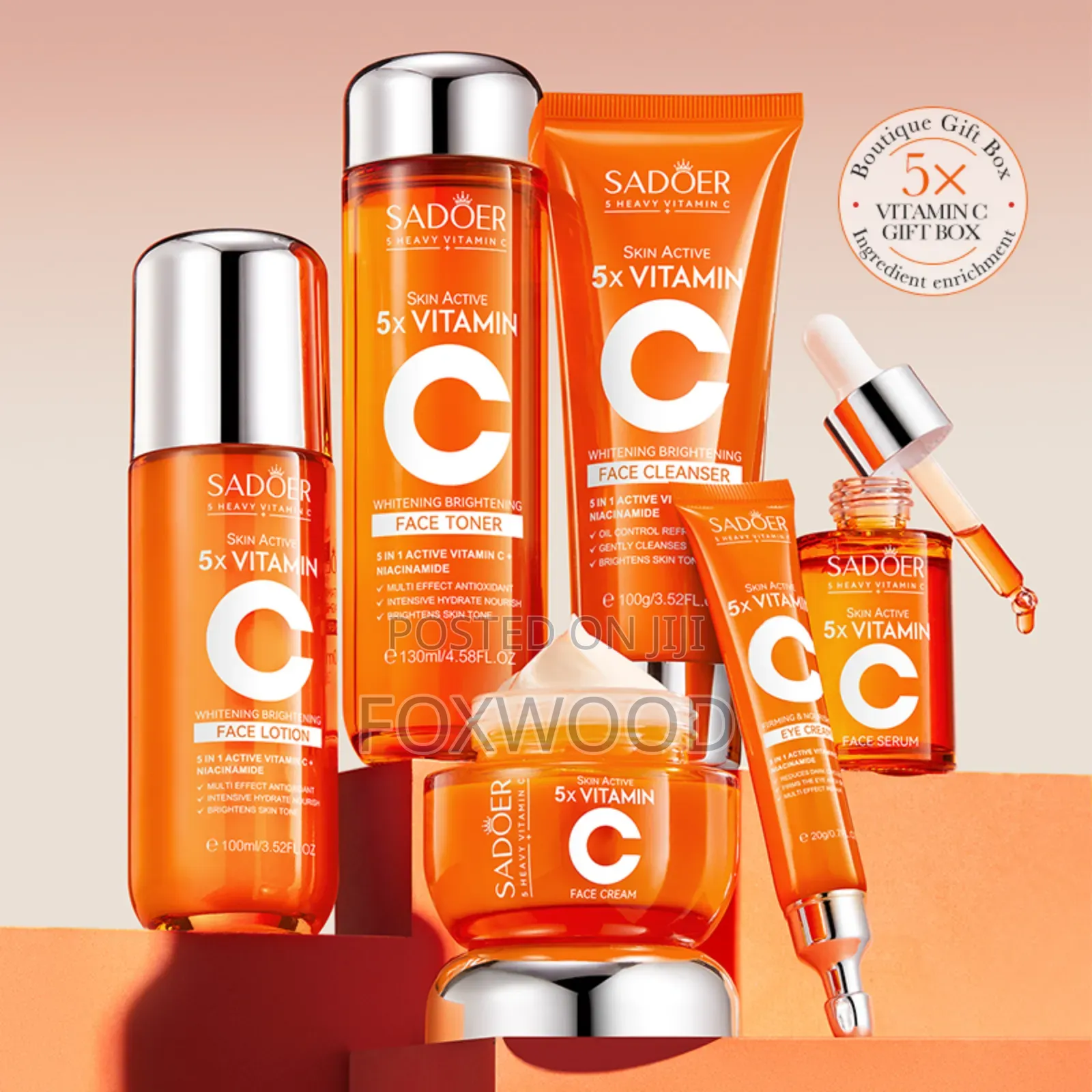 Sadoer 5x Vitamin C Skincare Set 6pc