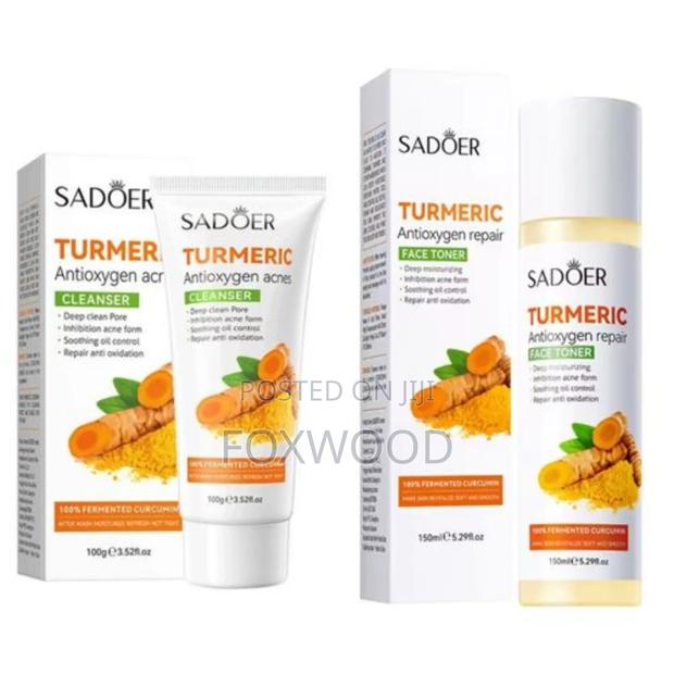 Sadoer 2in1 Tumeric Face Toner and Tumeric Face Cleanser - main view