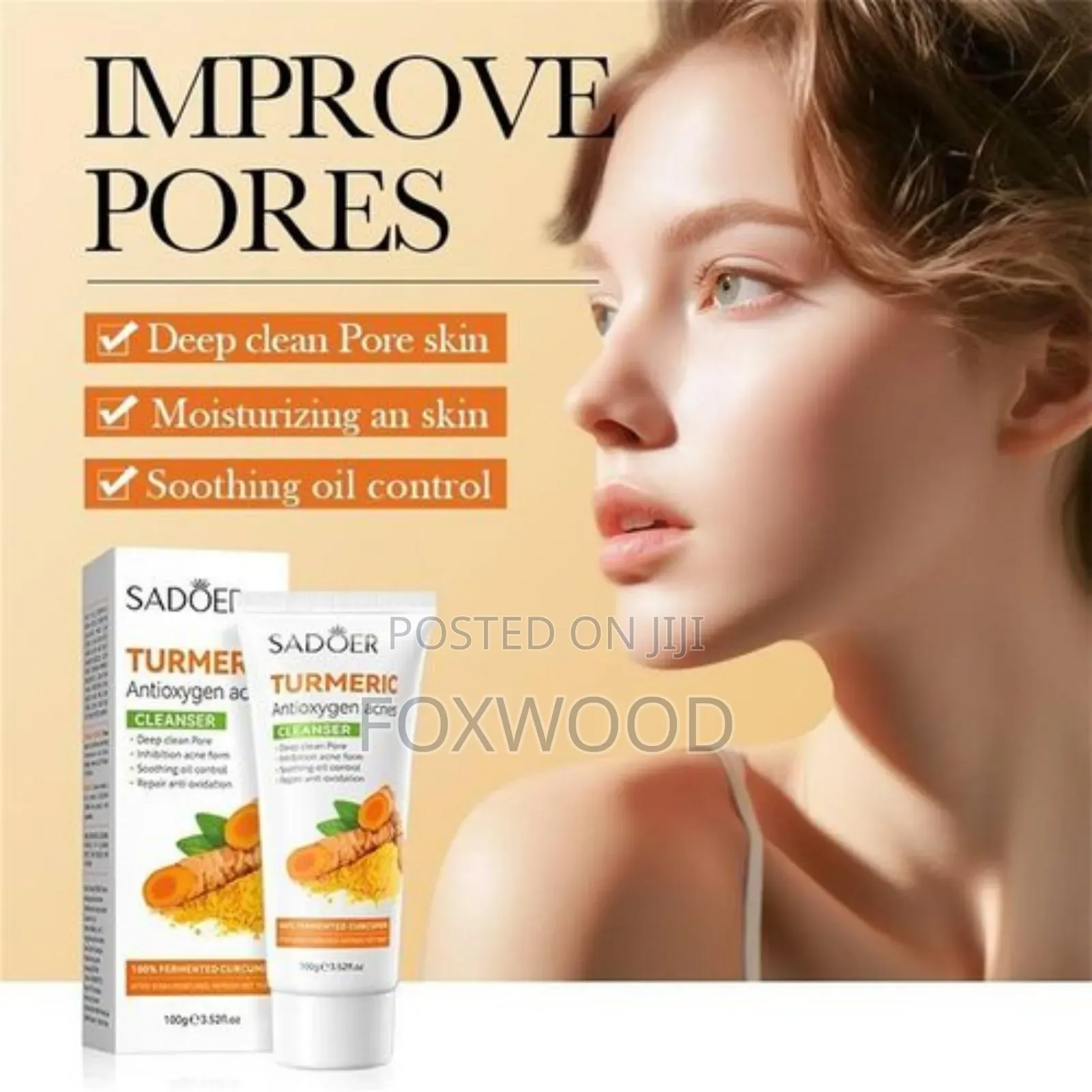 Sadoer 2in1 Tumeric Face Toner and Tumeric Face Cleanser