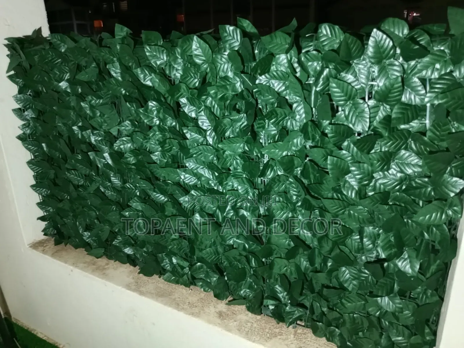 Soft Green Artificial Plant Privacy Fence