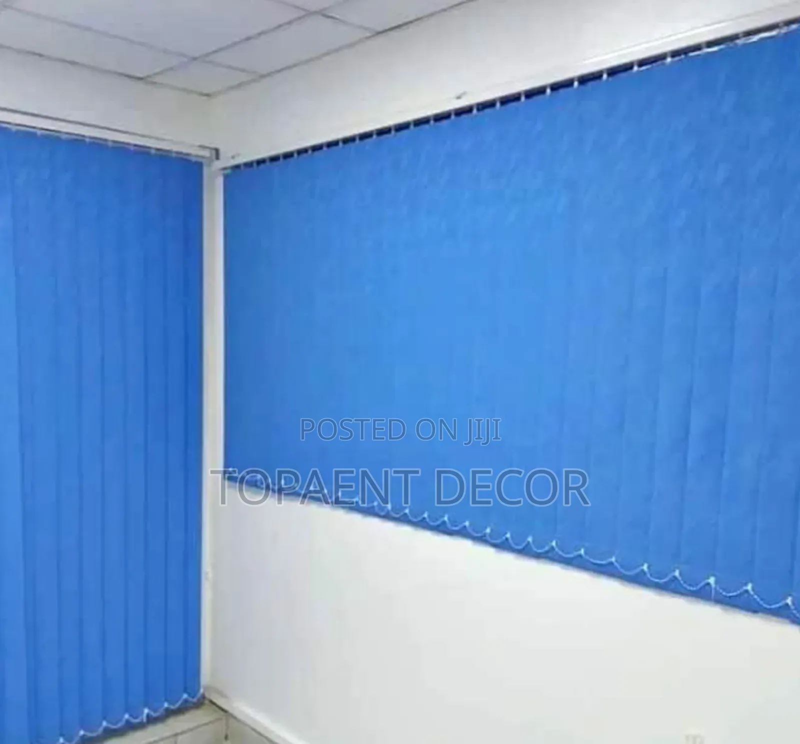 Sky Blue Window Curtains and Door Curtains Vertical Office Blinds