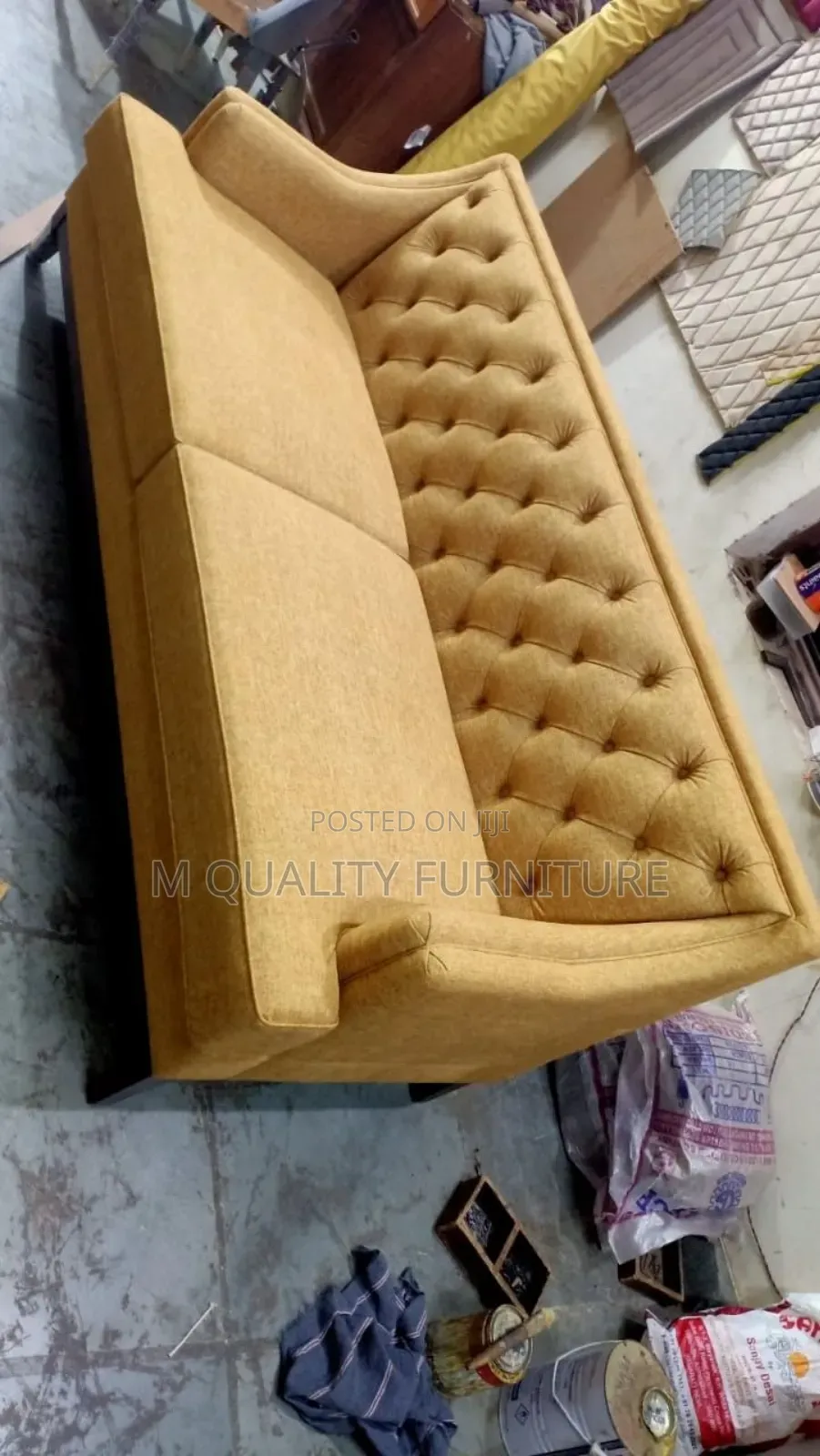 Yellow Elegant 3 Seater Indoor Seat