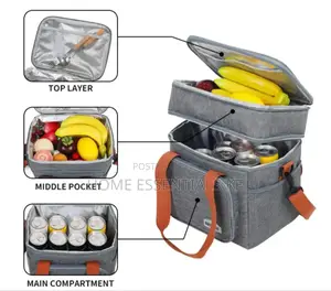 2 Compartment Large Capacity Insulation Lunch Box Bag
