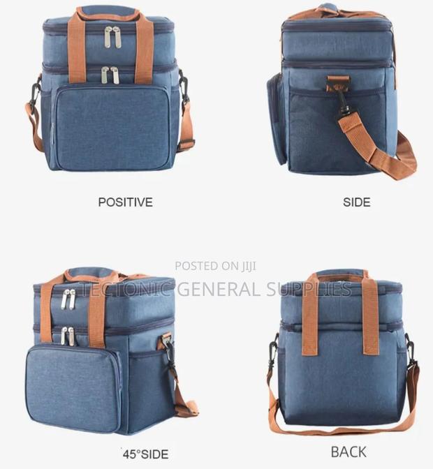 2 Compartment Large Capacity Insulation Lunch Box Bag - thumbnail 3