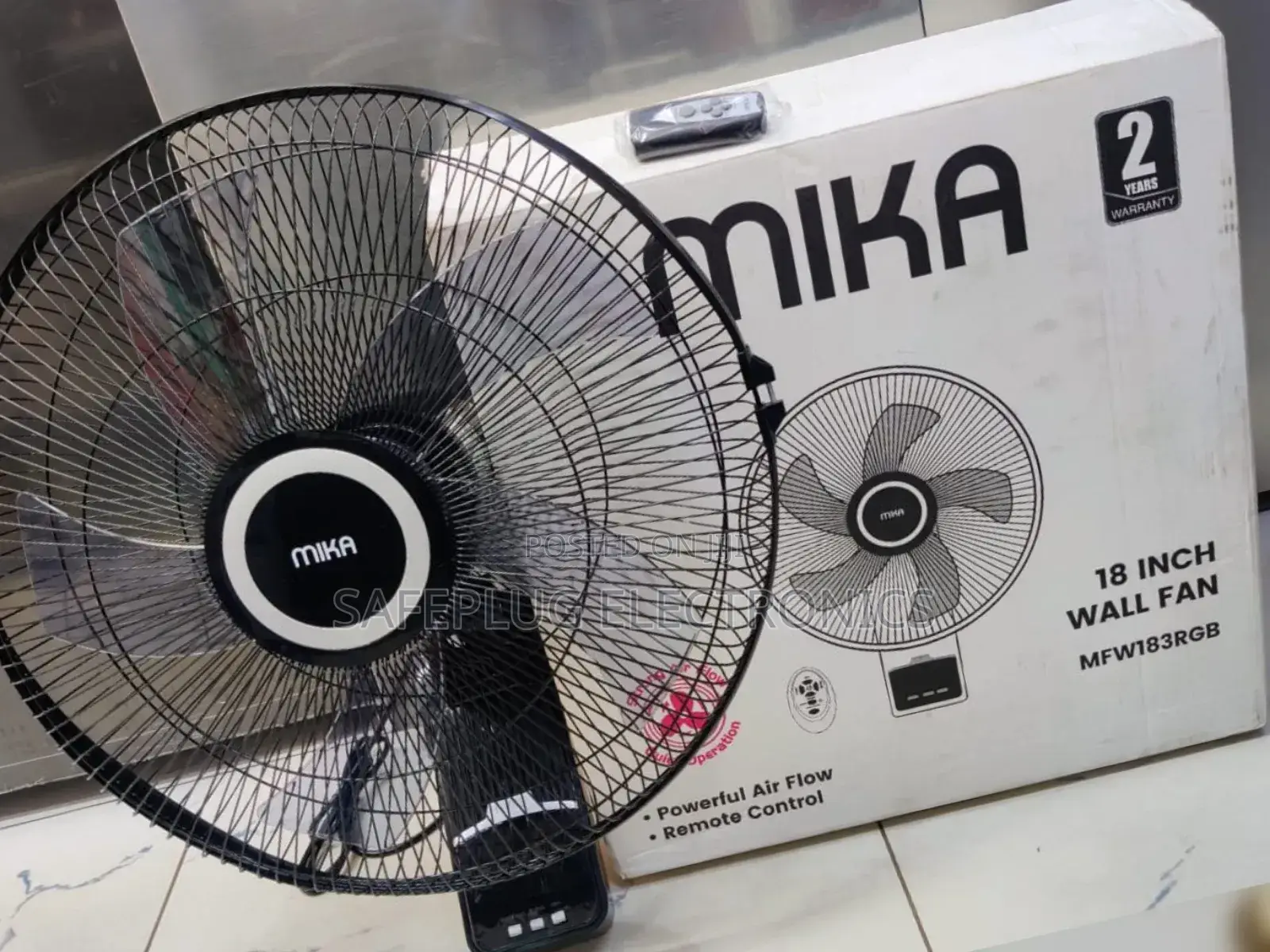 Wall Fan/Mika 18-Inch Wall Fan With Remote – Stay Cool Effortlessly!