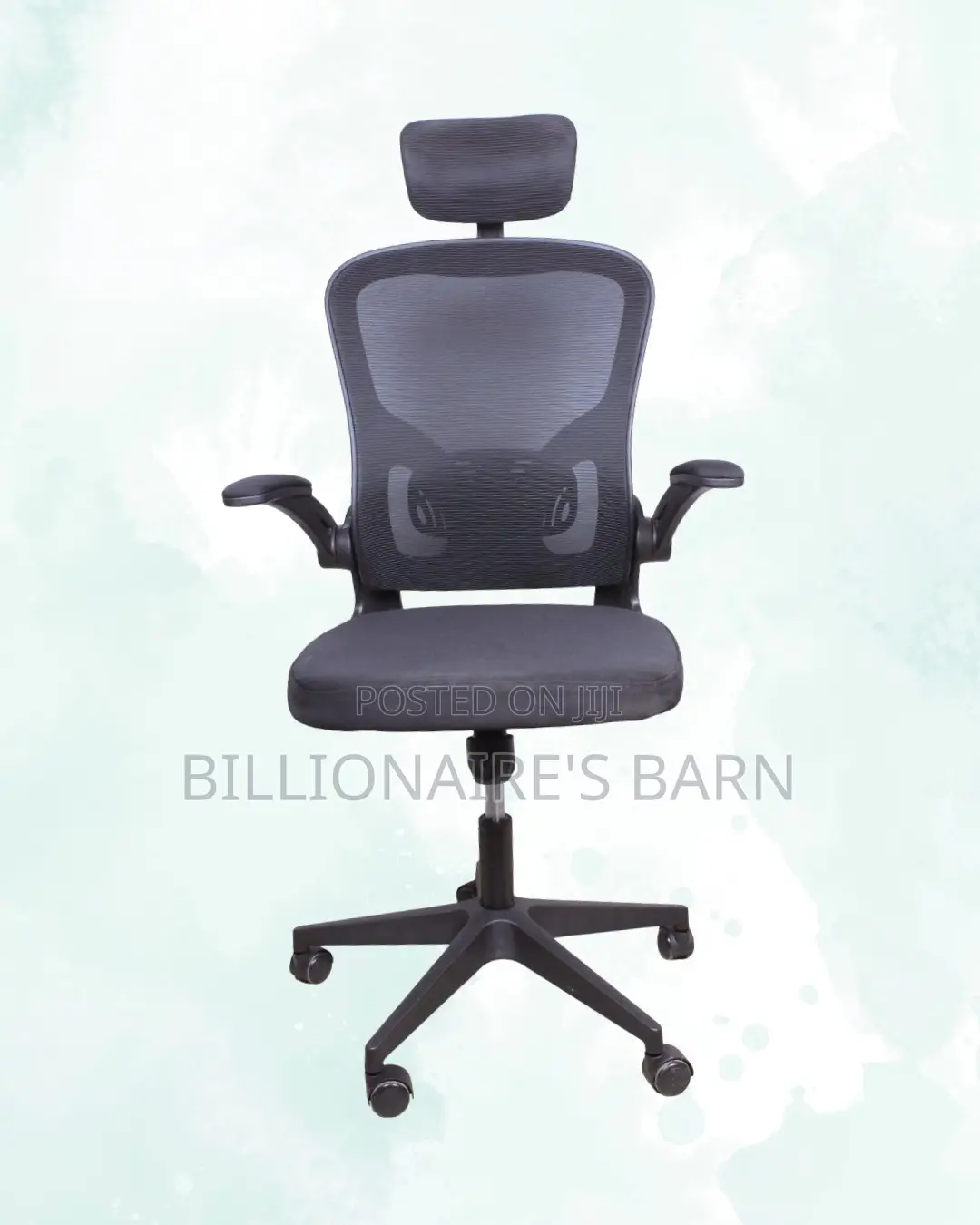 Comfy Grey Ergonomic Office Chair | Padded Armrests