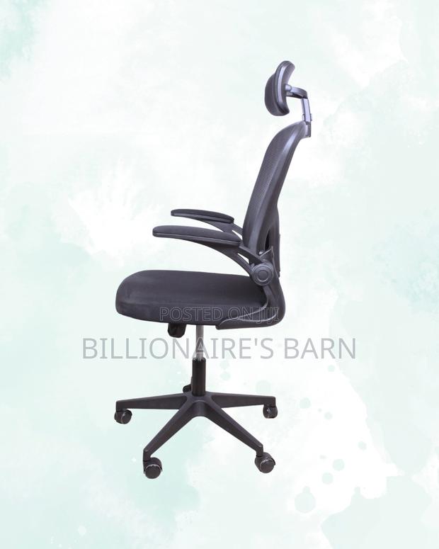 Comfy Grey Ergonomic Office Chair | Padded Armrests - thumbnail 2