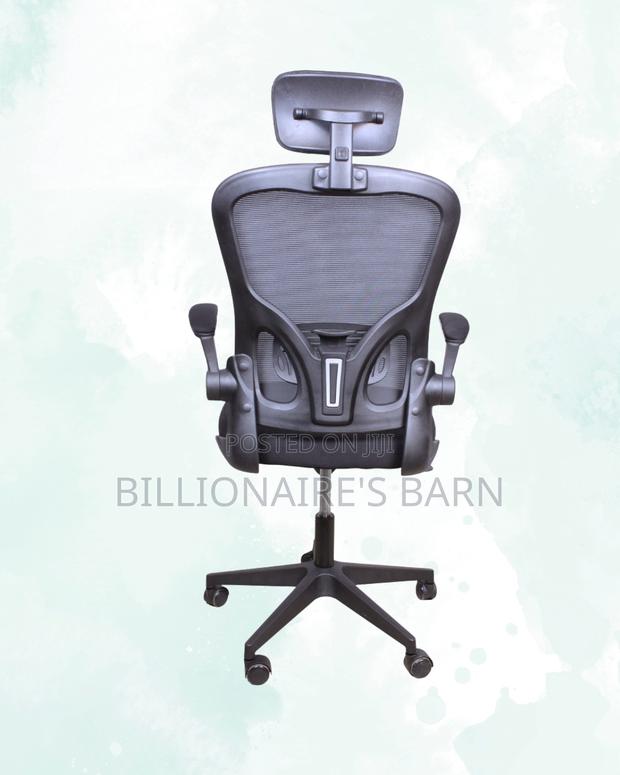 Comfy Grey Ergonomic Office Chair | Padded Armrests - thumbnail 4