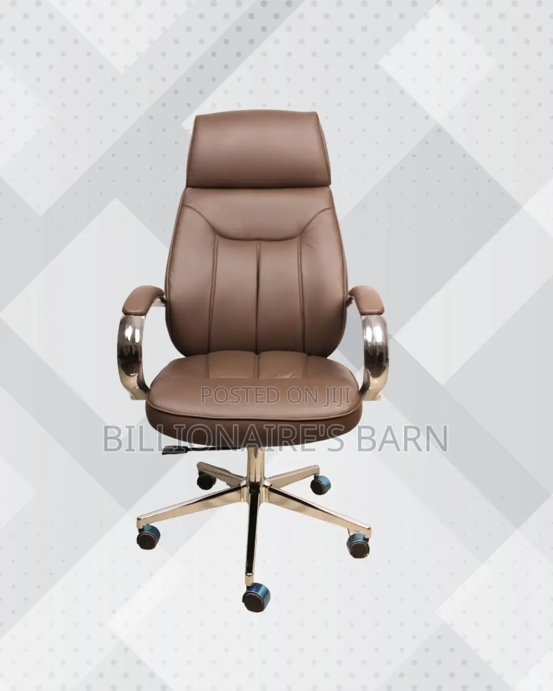 Brown Executive Leather Office Chair (Supportive) — Price Drop Today
