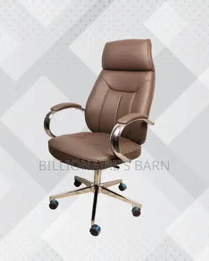 Brown Executive Leather Office Chair (Supportive) — Price Drop Today
